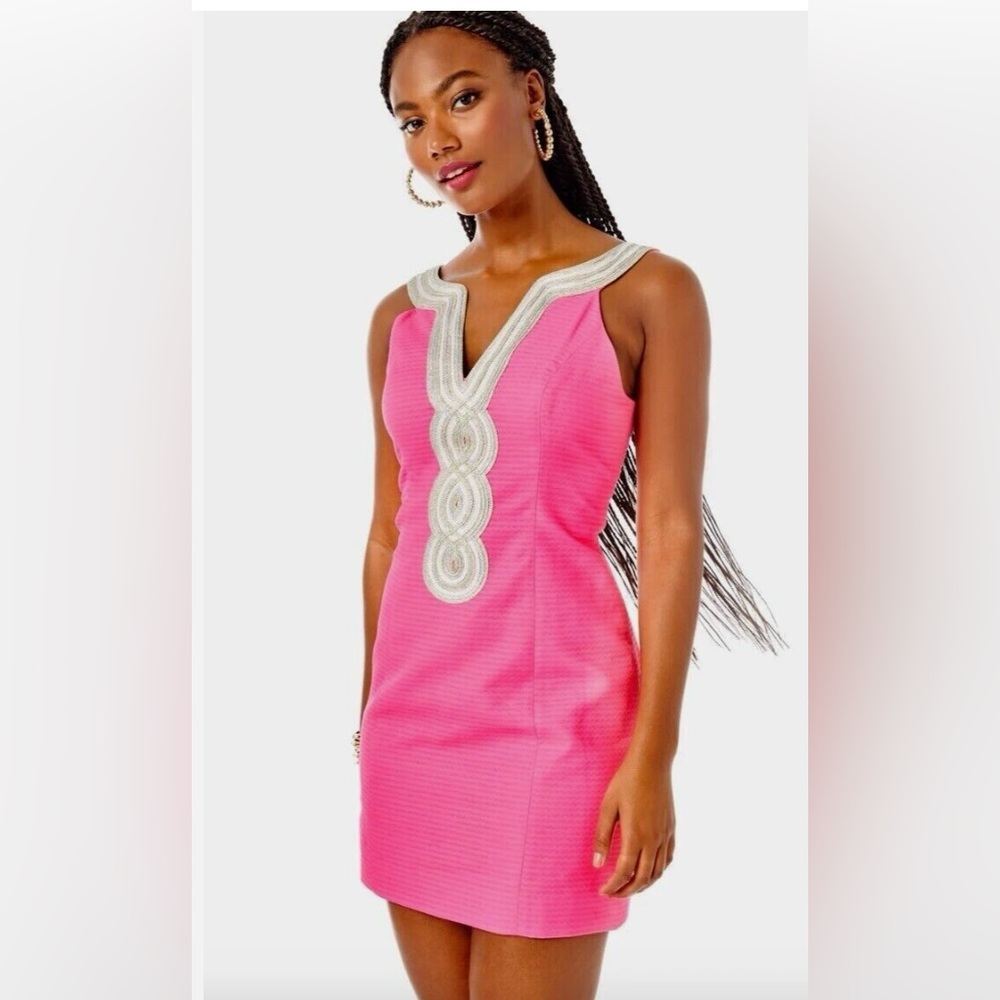 Lilly Pulitzer Valli Shift Dress Aura Pink Size 10 - Picture 5 of 5